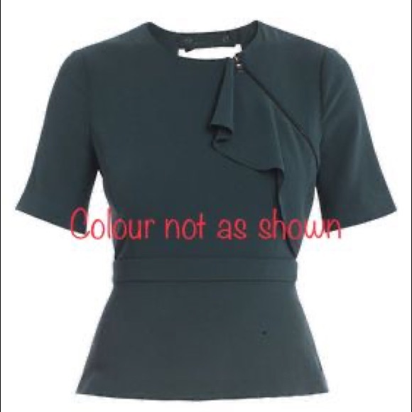 BCBG MaxAzria Cadie open back peplum Blouse - Picture 10 of 11